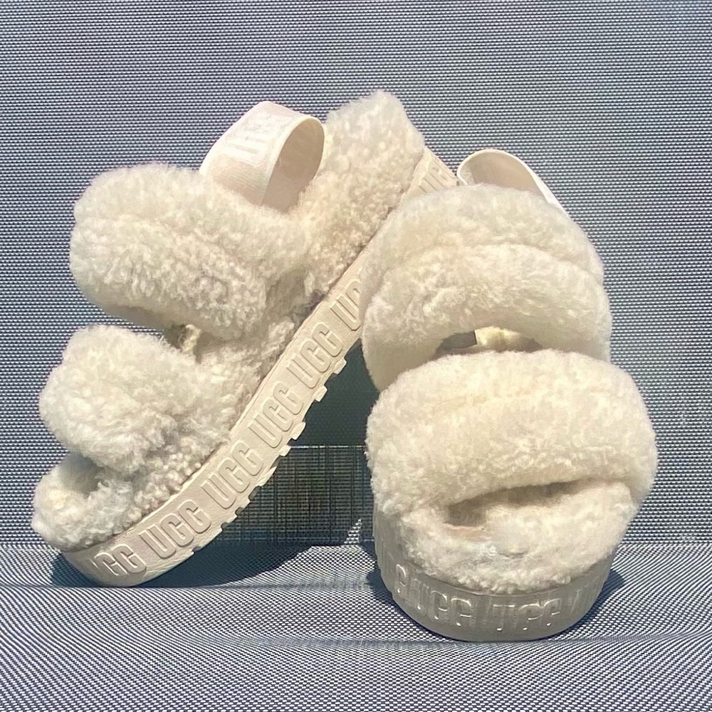 Ugg Platform Slides - Natural - Size 8 - image 2